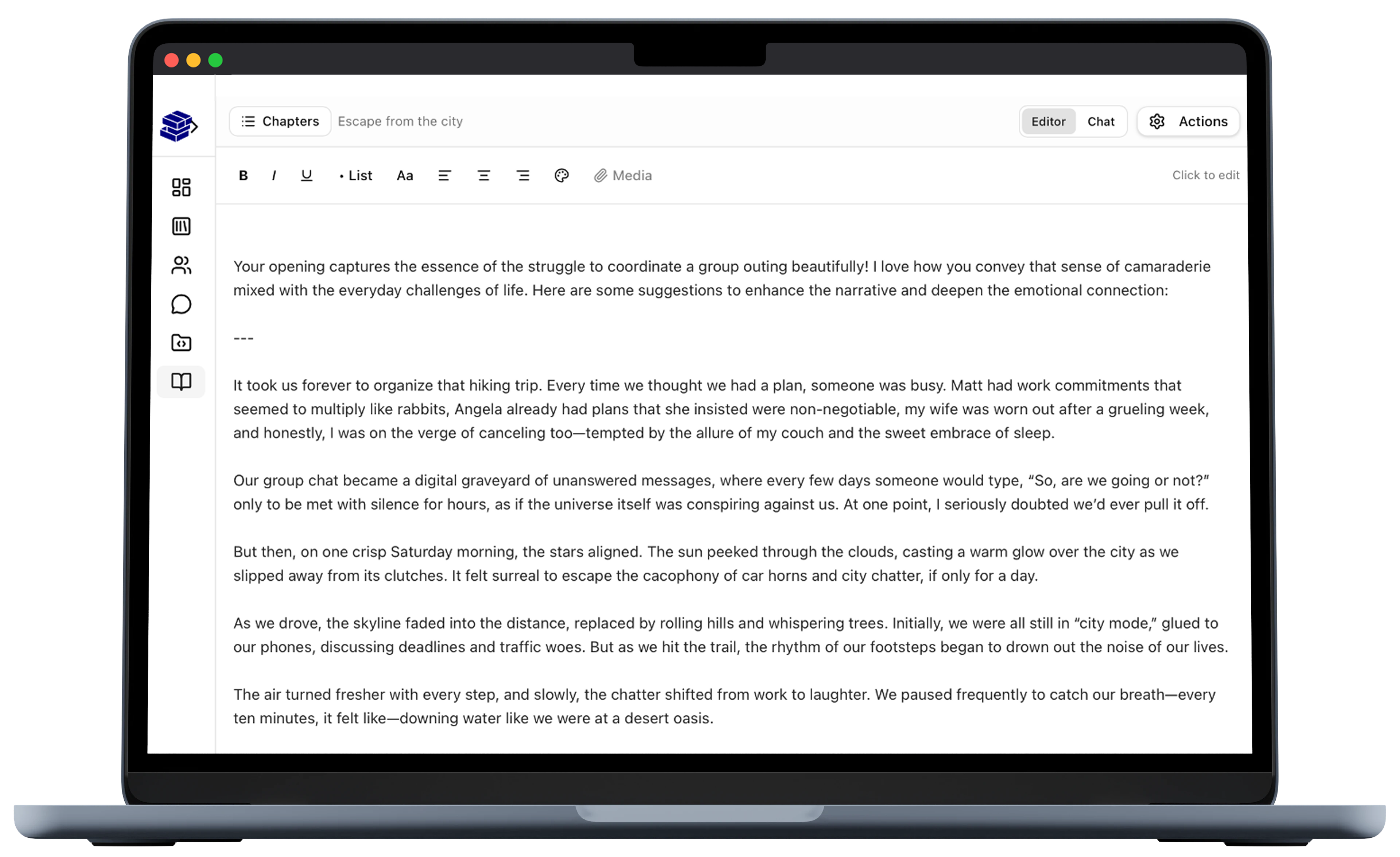 Archiva projects workspace on desktop